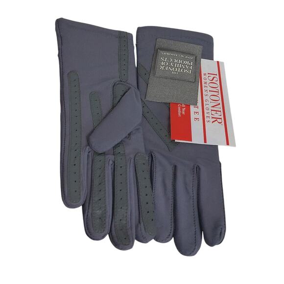 Vintage Isotoner Womens Grey Warm Lined Gloves One Size Fits 6-8 New - Picture 1 of 7